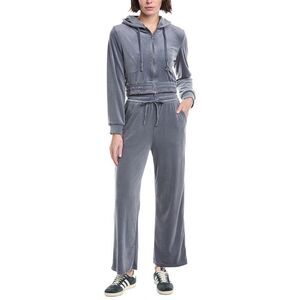 Marion Womens  2Pc Wide Leg Pant & Hoodie Set, Gray
